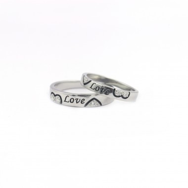  92.5 Silver Couple Ring